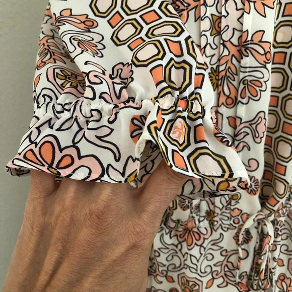 Tory Burch Silk Serena Dress Hicks Garden Printed Size 10 RETAIL $598
